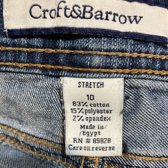 Croft & Barrow Natural Fit Cuffed Denim Crop/Capri size 10 13022 - Picture 8 of 8